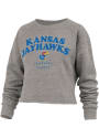 Kansas Jayhawks Womens Visalia Crew Sweatshirt - Grey