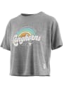 Texas Longhorns Womens Sunrise Script T-Shirt - Grey