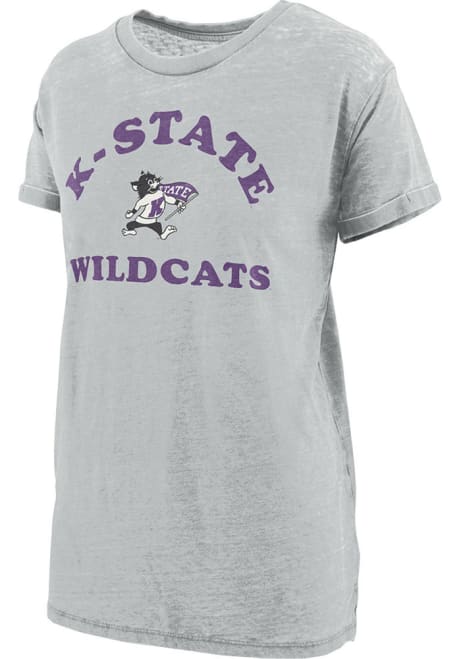 K-State Wildcats Grey Pressbox Piper Boyfriend Short Sleeve T-Shirt