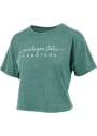 Michigan State Spartans Womens Vintage Crop T-Shirt - Green