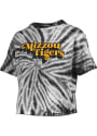 Missouri Tigers Womens Tie Dye Campus Crop T-Shirt - Black