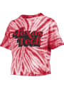 Texas Tech Red Raiders Womens Tie Dye Campus Crop T-Shirt - Red