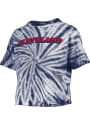 Cleveland Womens Tie-Dye T-Shirt - Navy Blue