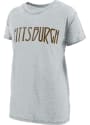 Pittsburgh Women's Grey Rock n Roll Vintage BF Short Sleeve T-Shirt