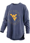 Main image for Pressbox West Virginia Mountaineers Womens Navy Blue Bakersfield Crew Sweatshirt