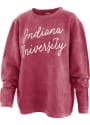 Indiana Hoosiers Womens Rebecca Corded Crew Sweatshirt - Crimson
