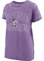 K-State Wildcats Womens Burnout Maxine T-Shirt - Purple