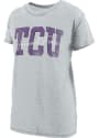 TCU Horned Frogs Womens Burnout Everest T-Shirt - Grey