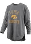 Main image for Womens Iowa Hawkeyes Black Pressbox Burnout Rockford Poncho Crew Sweatshirt