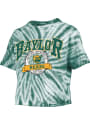 Baylor Bears Womens Tie Dye Gibraltar Crop T-Shirt - Green