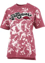 Arkansas Razorbacks Womens Bleach Wash Bonanza T-Shirt - Crimson
