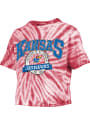 Kansas Jayhawks Womens Tie Dye Gibraltar Crop T-Shirt - Red