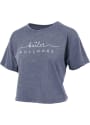 Butler Bulldogs Womens Burnout Valdosta Crop T-Shirt - Navy Blue