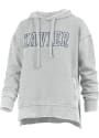 Xavier Musketeers Womens Burnout Marni Hooded Sweatshirt - Grey