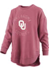 Main image for Pressbox Oklahoma Sooners Womens Crimson Poncho Crew Sweatshirt