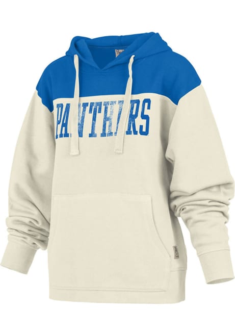 Womens Pitt Panthers White Pressbox Chicago Hooded Sweatshirt