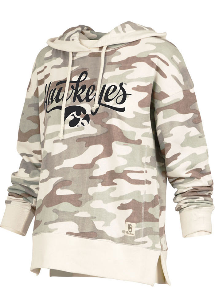 Pressbox Iowa Hawkeyes Womens Camo Hoodie CAMO GREEN