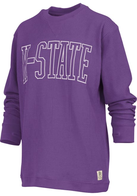 Womens K-State Wildcats Purple Pressbox Surf LS Tee