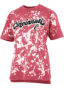 Cincinnati Bearcats Womens Pressbox Spot Wash T-Shirt - Red