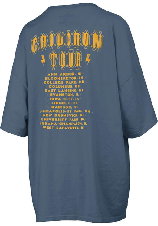 Pressbox Michigan Wolverines Womens Blue RNR Short Sleeve T-Shirt