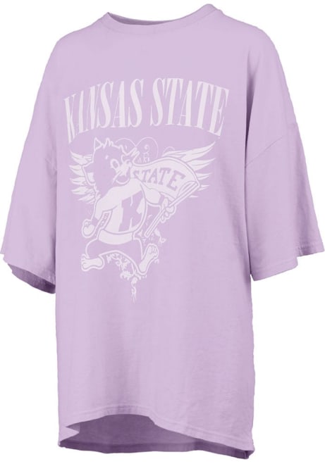 K-State Wildcats Lavender Pressbox Rock and Roll Short Sleeve T-Shirt