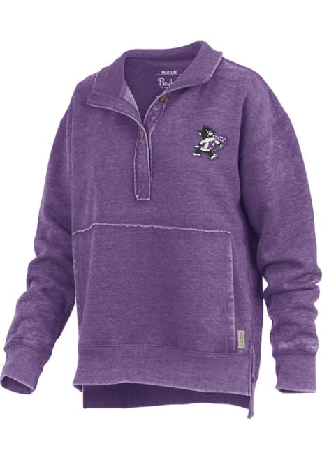 Womens K-State Wildcats Purple Pressbox Matilda 1/4 Zip Pullover