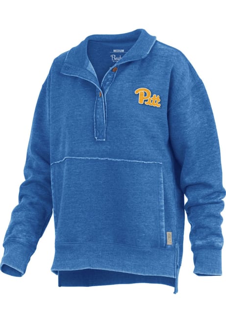 Womens Pitt Panthers Blue Pressbox Matilda Qtr Zip