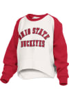 Main image for Womens Ohio State Buckeyes White Pressbox Lotus Crew Sweatshirt