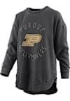 Main image for Womens Purdue Boilermakers Black Pressbox Poncho Crew Sweatshirt