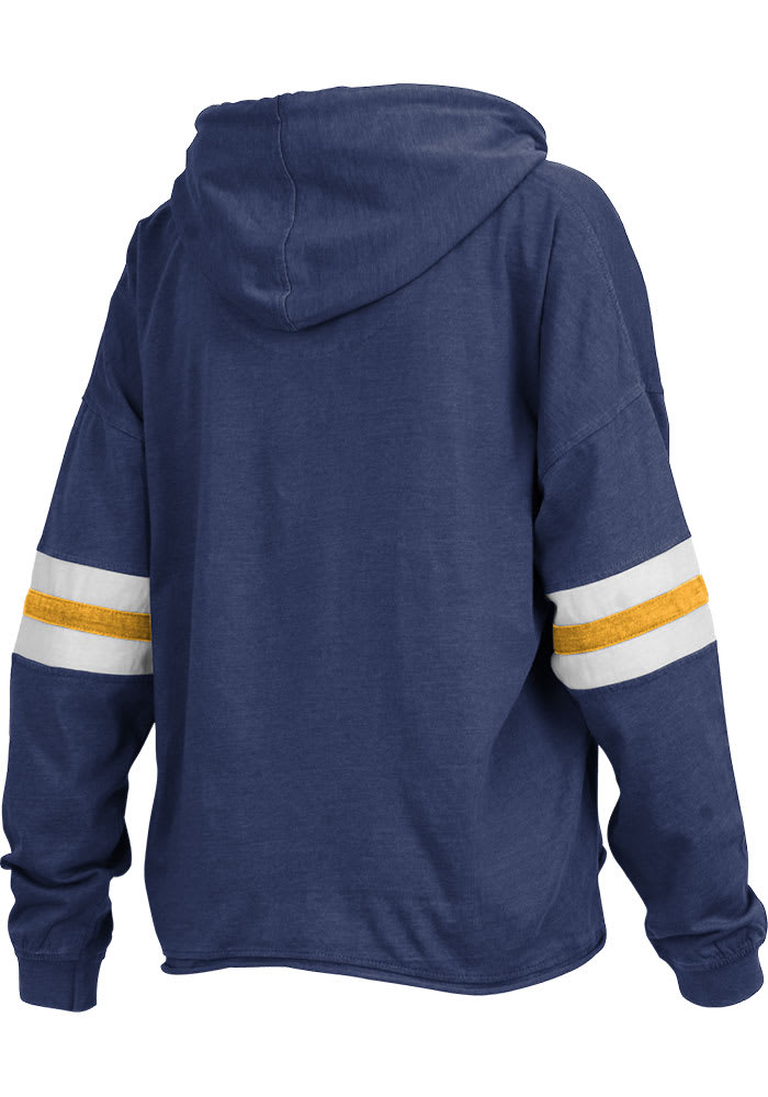 Pressbox Michigan Wolverines Womens NAVY/GOLD Moonstone Hoodie