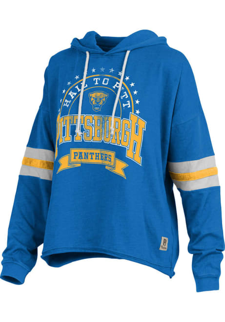 Womens Pitt Panthers Blue Pressbox Moonstone Hooded Sweatshirt