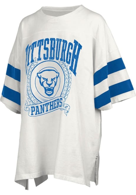 Pitt Panthers White Pressbox Floyd Short Sleeve T-Shirt