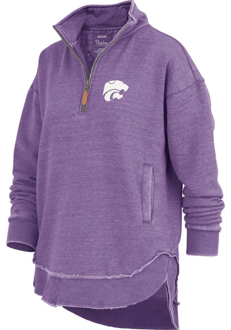 Womens K-State Wildcats Purple Pressbox Northfork Sojourn Qtr Zip