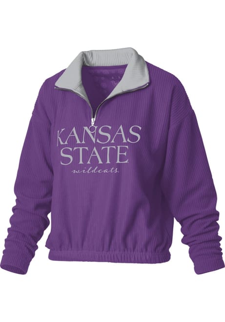 Womens K-State Wildcats Purple Pressbox Hannah Qtr Zip