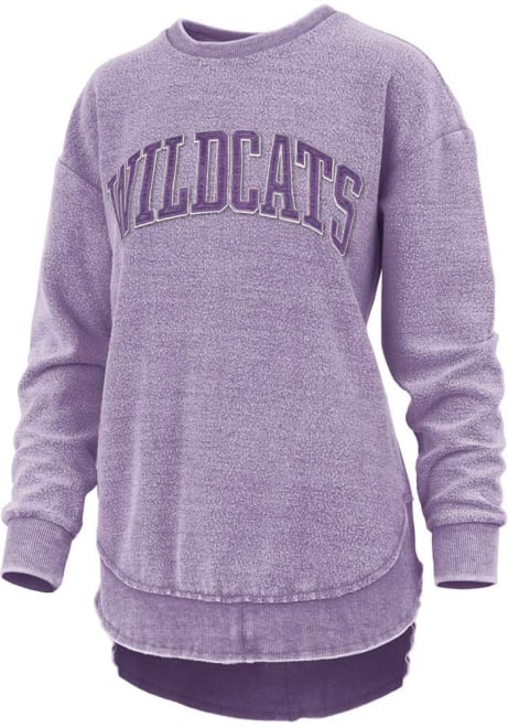 Womens K-State Wildcats Purple Pressbox Pineville Crew Sweatshirt