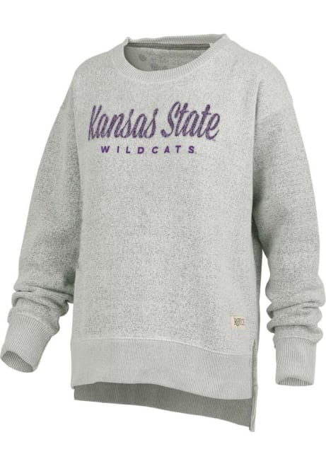 Womens K-State Wildcats Oatmeal Pressbox Torrington Crew Sweatshirt