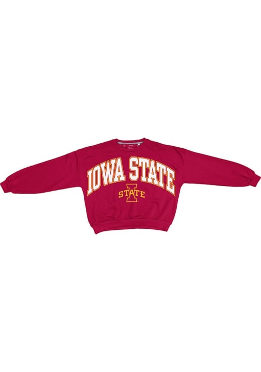 Pressbox Iowa State Cyclones Womens Crimson Sweeper Crew Sweatshirt