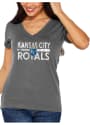 Kansas City Royals Womens Rayon Slub T-Shirt - Grey