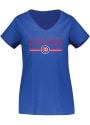 Chicago Cubs Womens Curvy T-Shirt - Blue