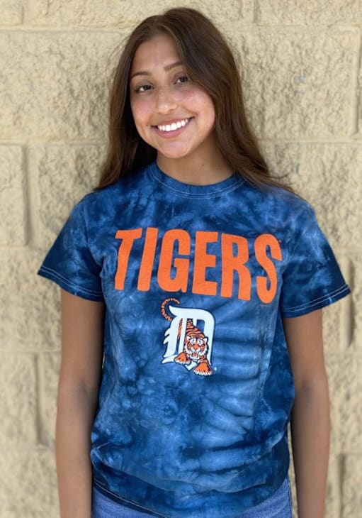 Galaxy Tie Dye Adidas Outfit Detroit Tigers Womens NAVY Tie Dye T