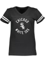 Chicago White Sox Womens Football T-Shirt - Black
