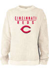 Main image for Cincinnati Reds Womens Ivory Corded Crew Sweatshirt