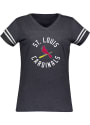 St Louis Cardinals Womens Football T-Shirt - Navy Blue