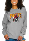 Main image for Pittsburgh Pirates Womens Grey Large Logo Crew Sweatshirt