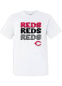 Cincinnati Reds Womens Repeated T-Shirt - White