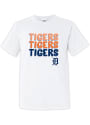 Detroit Tigers Womens Repeated T-Shirt - White