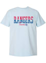 Texas Rangers Womens Block T-Shirt - Light Blue