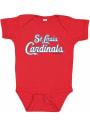 St Louis Cardinals Baby Wordmark One Piece - Red