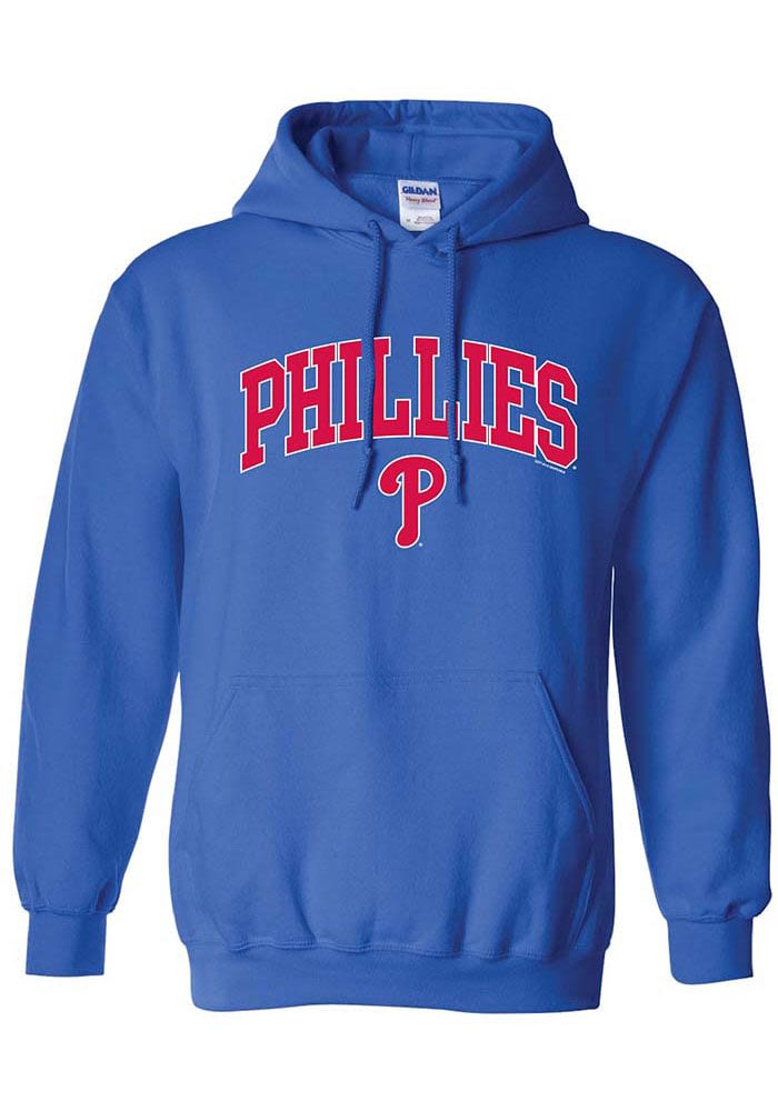 Soft As A Grape Inc. Philadelphia Phillies Women s Blue Gildan Hooded Sweatshirt Blue 100 Cotton Size 2XL Rally House