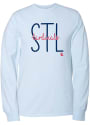 St Louis Cardinals Womens Script T-Shirt - Light Blue